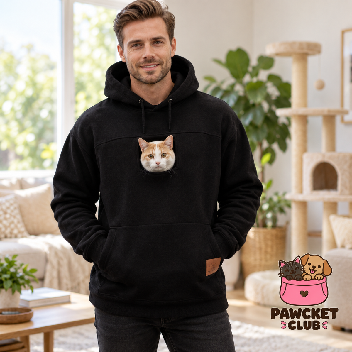 Pawcket Club Katzen-Hoodie – Produktbild 4